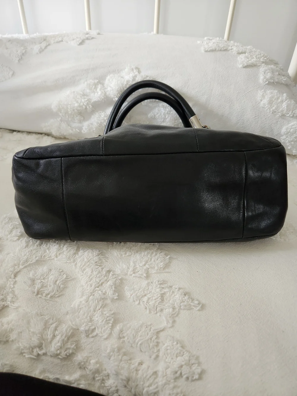 Coach black leather